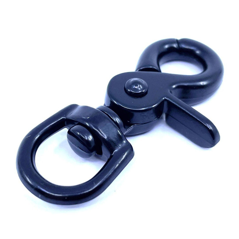 Karabiner nyíló fekete 45x10mm