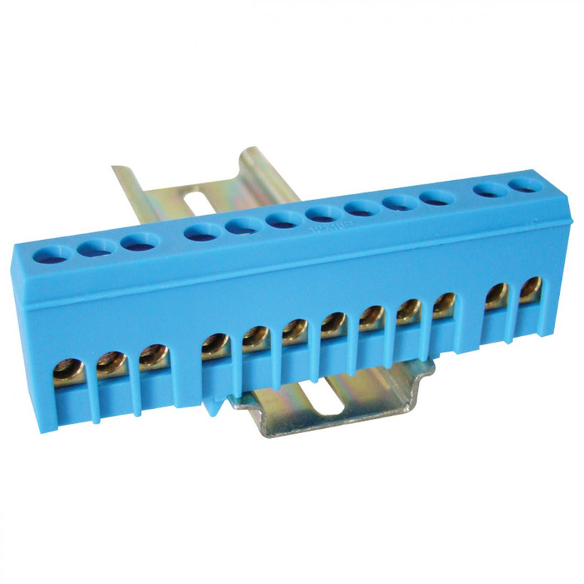 Szigetelt földelősín N, kék 12P