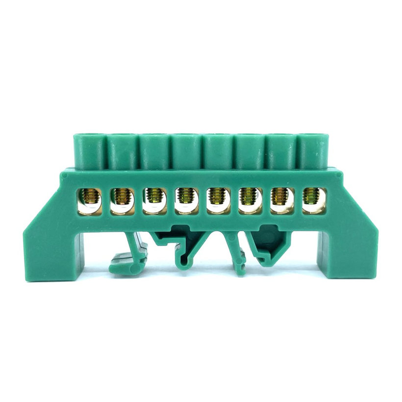 Szigetelt földelősín PE, zöld 8P