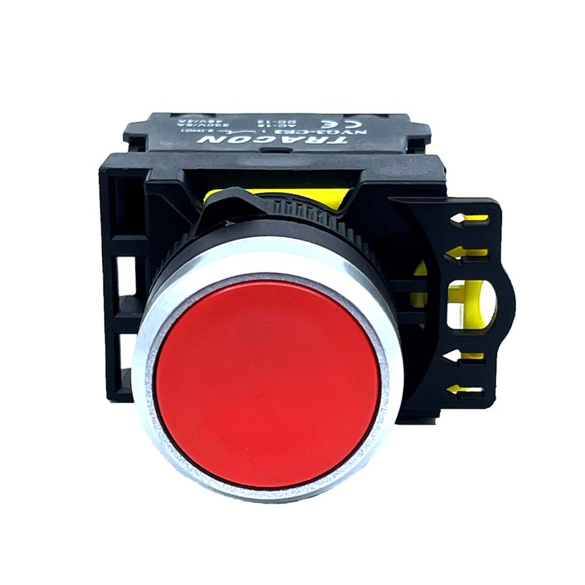 Egyszerű nyomógomb, piros