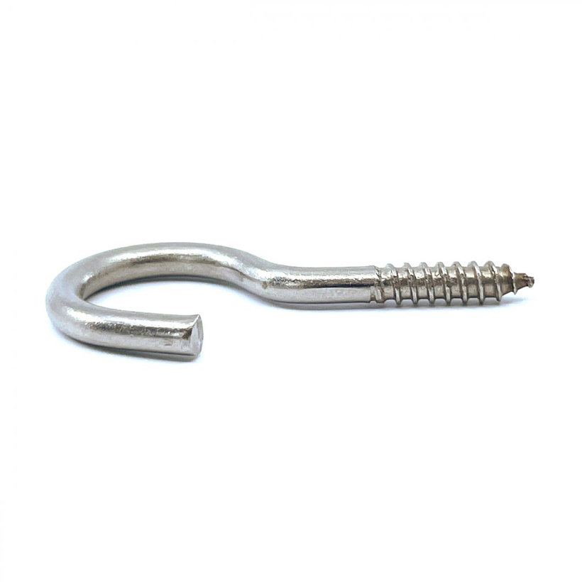 Rozsdamentes acél kampó csavarral 30 mm