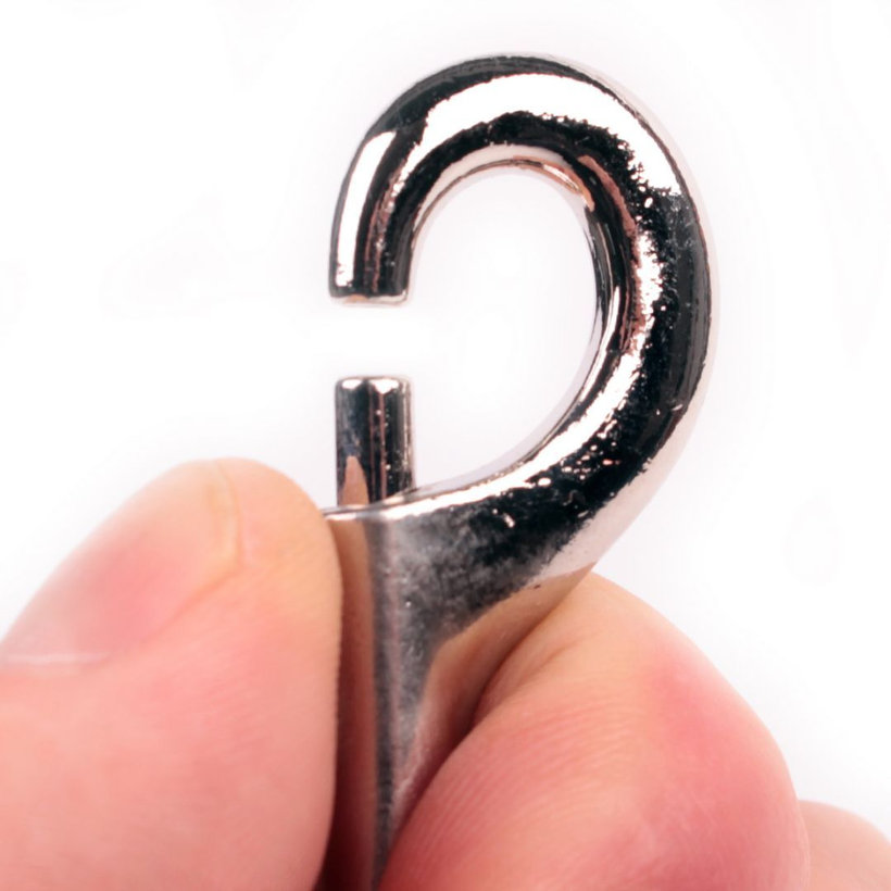 Karabiner ovális fejű kulcsokhoz nikkelezett 13x79mm