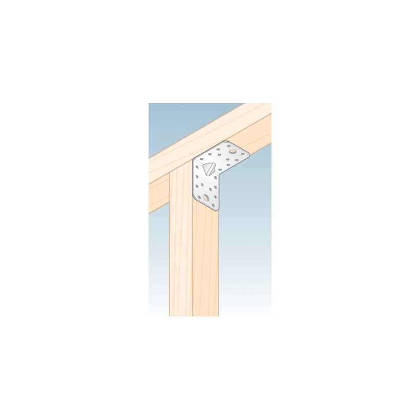 Erősített sarokösszekötő lemez formázással KP 60x60x45mm