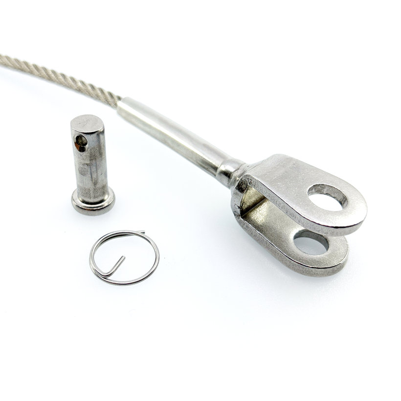 Korlát sodronykötél betét, villa/villa 2,5mm/5m