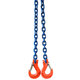 Láncos felfüggesztés szem-2 kampó 100 o. rövidítővel (1 m, 2000/1400 kg, 6 mm)