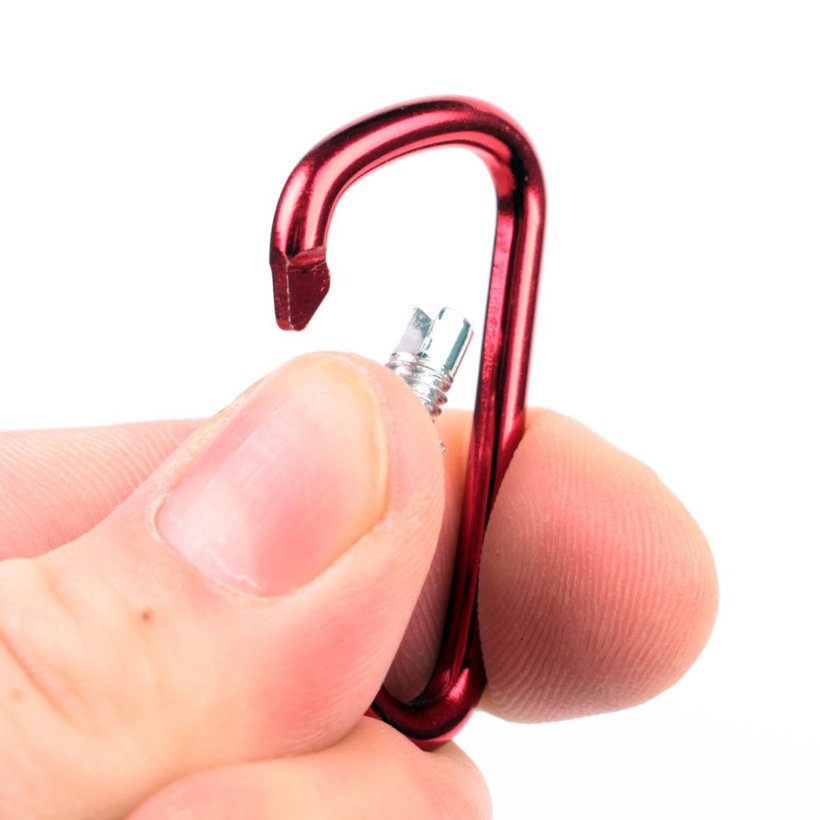 Karabiner alumínium biztonsági zárral 5mm