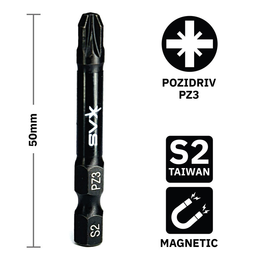 Bit mágneses PZ3x50 mm