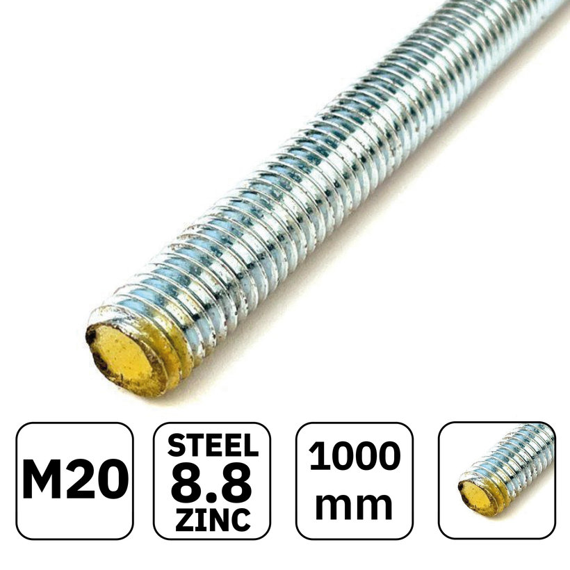 Menetes rúd DIN 975 8.8 zn M20x1000