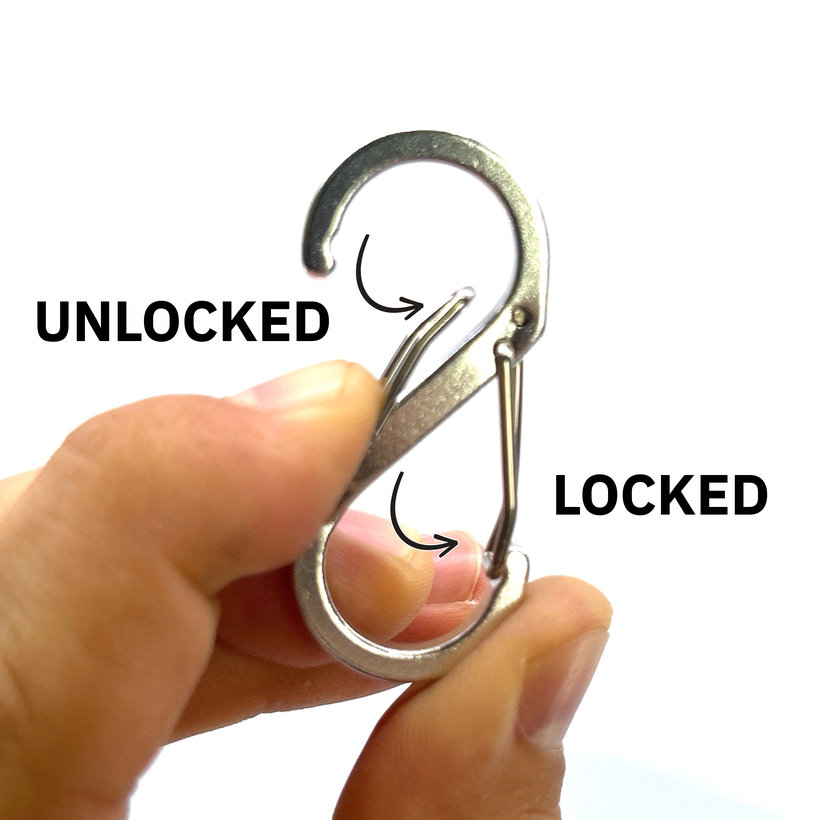 Dekoratív karabiner S-kampó alakú 50 mm - fehér