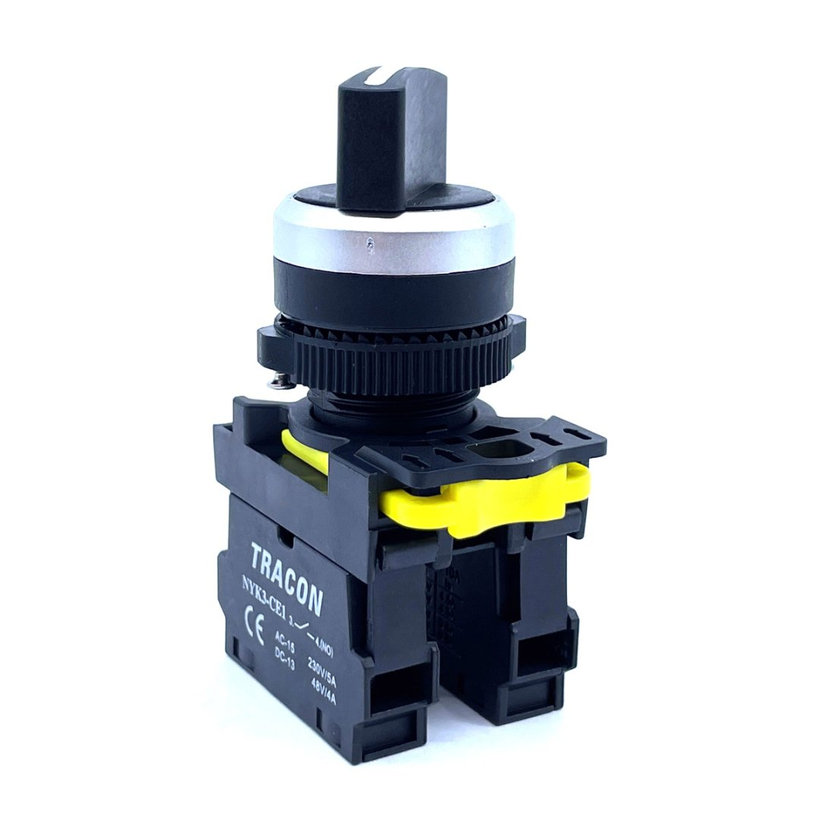 Karos kapcsoló, háromállású, rugóvisszatérítéses