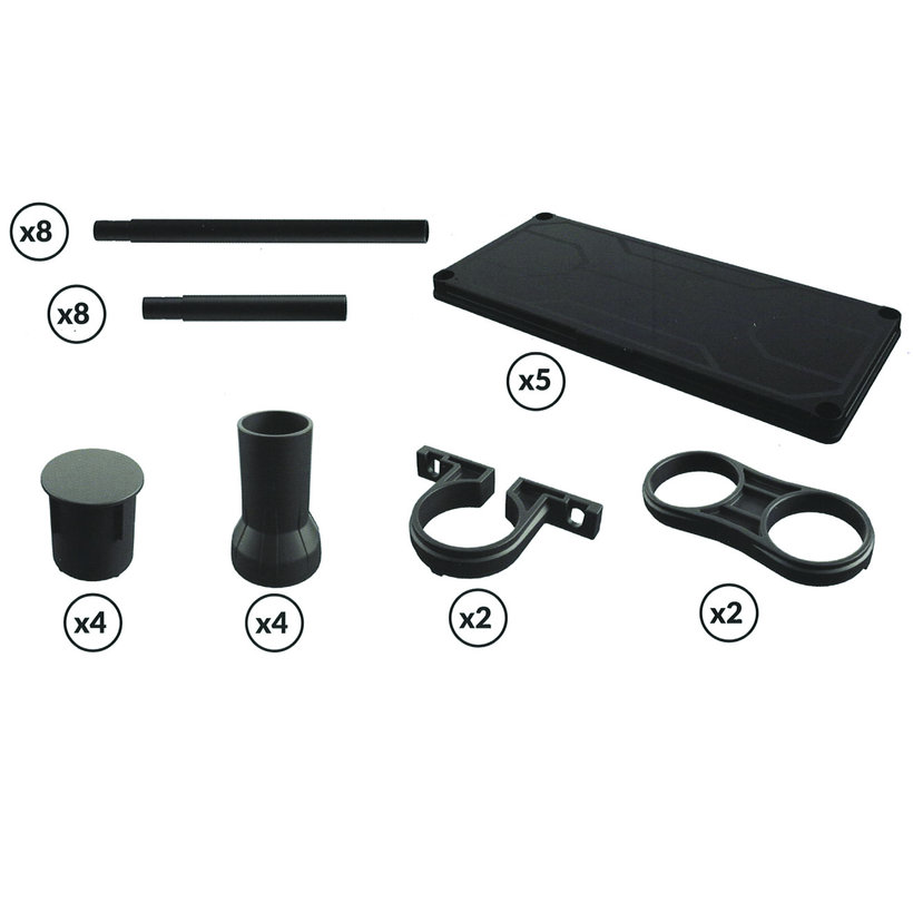 Műanyag polc 74×32x134cm 5 polccal