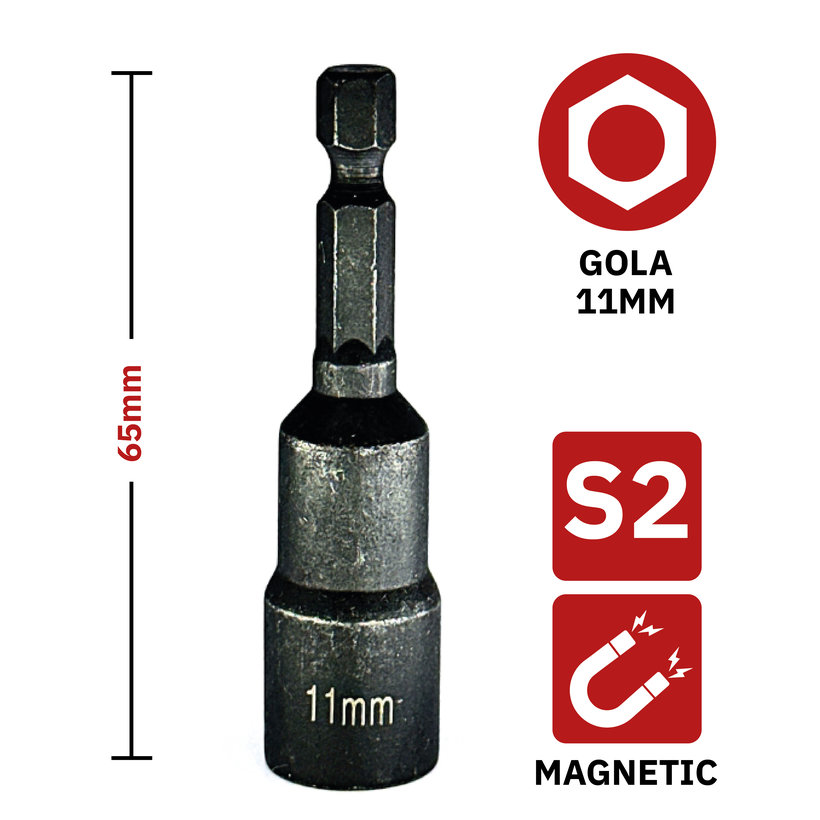 Gola fej mágneses 11x65 mm