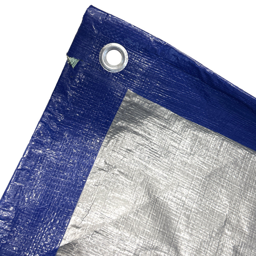 Takaróponyva 2x8m kék-ezüst 200g/m²