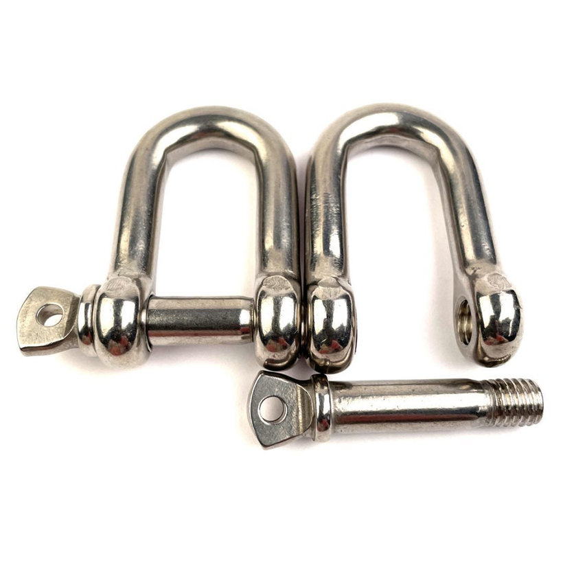 Rozsdamentes acél lánczár D alakú 10mm