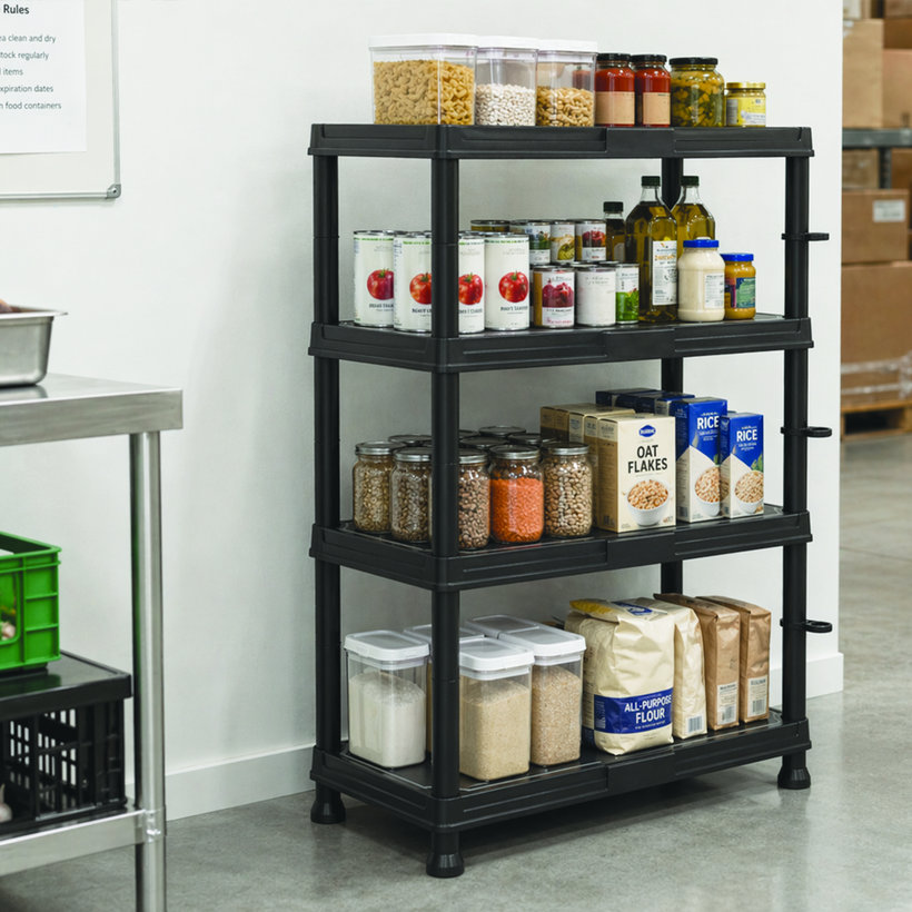 Műanyag polc 60×30x92,6cm – 4 polccal