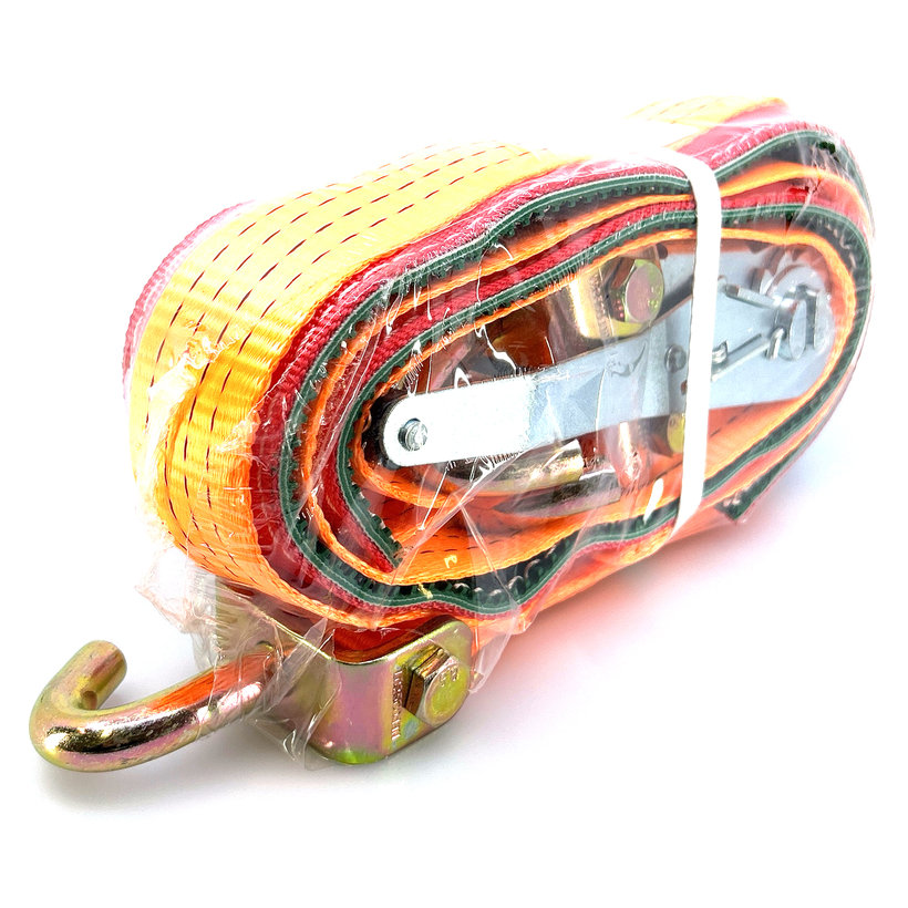 Kerékrögzítő heveder autómentőre, védőhuzattal 4T - 3,5 m + 3 forgó kampó