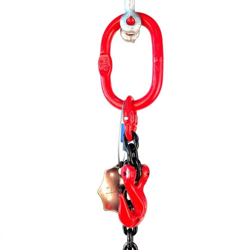 Láncos felfüggesztés szem-kampó 80 o. rövidítővel (5 m, 1120 kg, 6 mm)