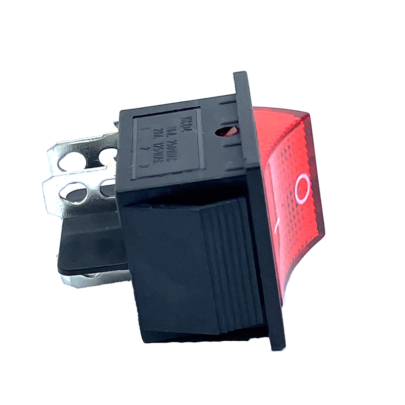 Készülékkapcs., BE-KI, 2-pólus, piros