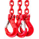 Láncos felfüggesztés szem-3 kampó 80 o. rövidítővel (1 m, 2360/1700 kg, 6 mm)