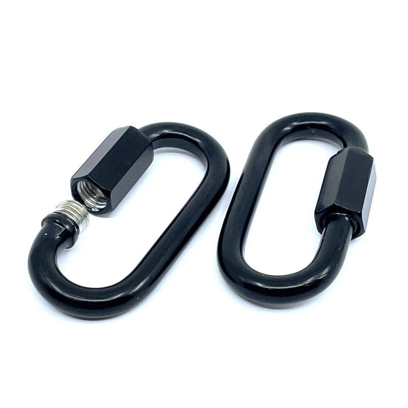 Karabiner anyával fekete 8mm