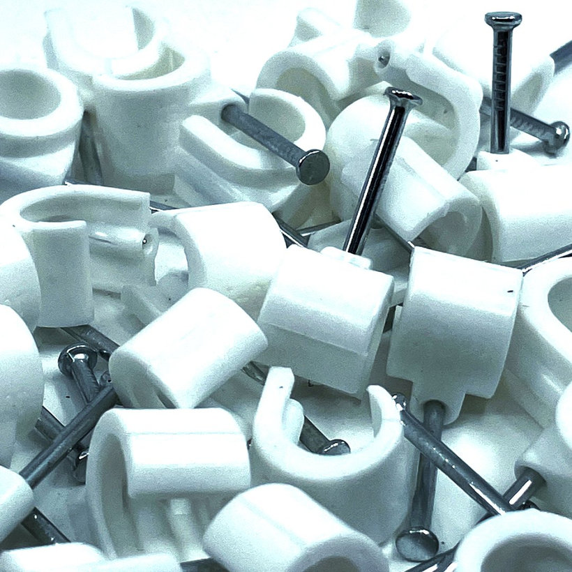 Kábelbilincs ovális fehér 5-7mm