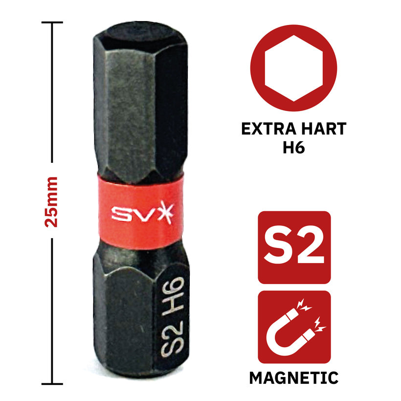 Bit mágneses H6x25 mm