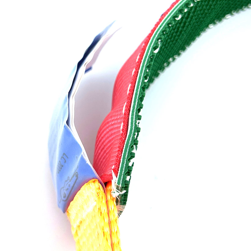 Kerékrögzítő heveder autómentőre, védőhuzattal 4T - 3,5 m + 3 forgó kampó