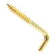 Csavaros kampó sárgaréz 60mm