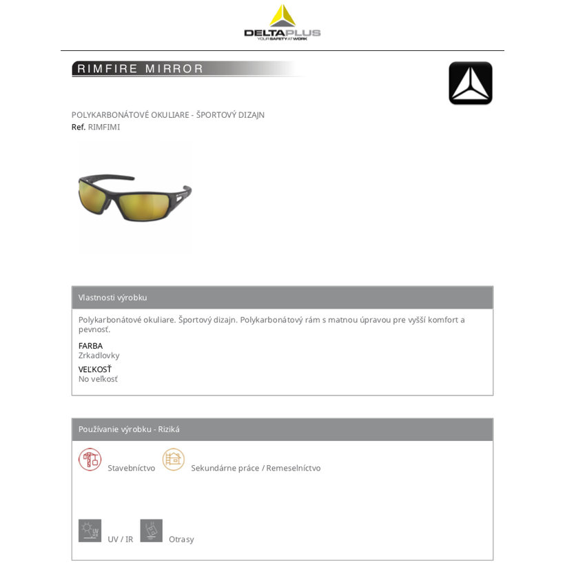 RIMFIRE MIRROR munkaszemüveg