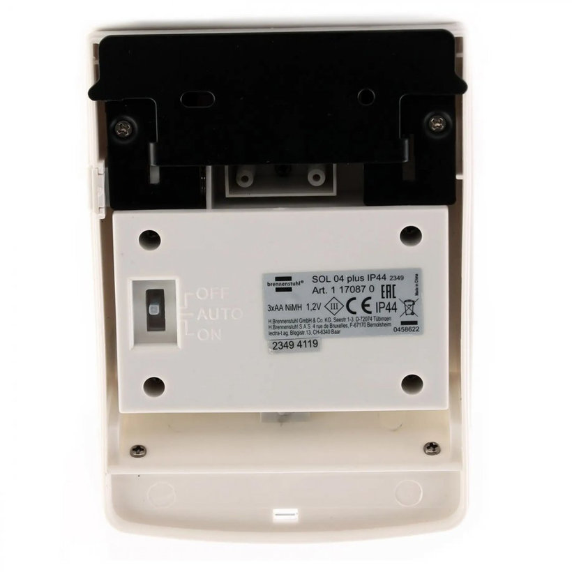 Szolár LED fali lámpa PIR mozgásdetektorral szürkésfehér