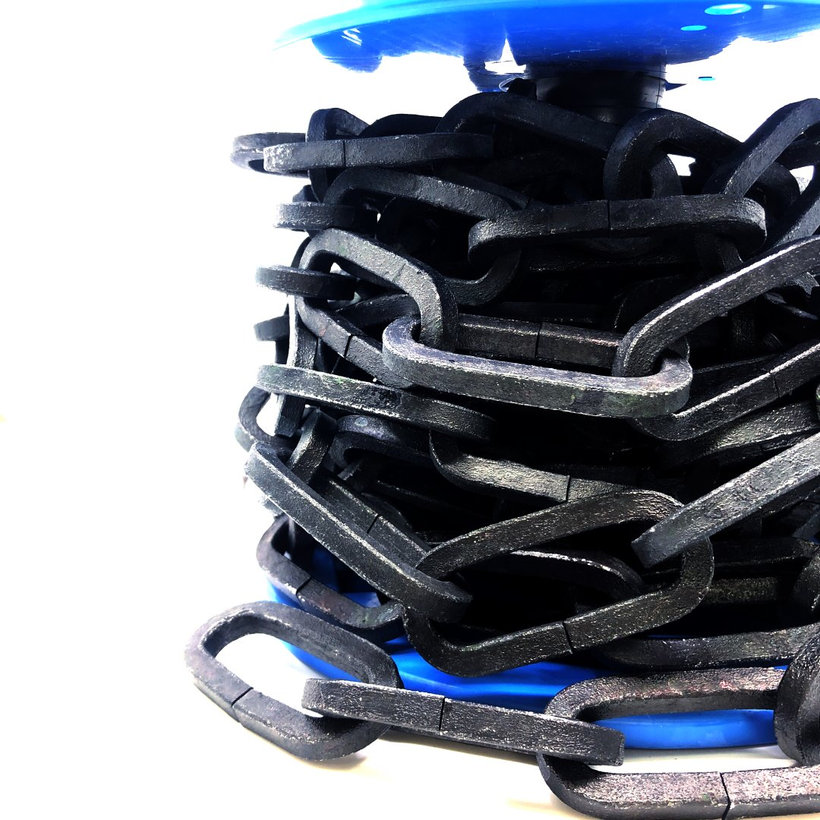 Dekoratív lánc/fekete 8mm