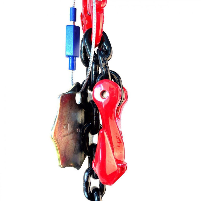 Láncos felfüggesztés szem-kampó 80 o. rövidítővel (1,5 m, 3150 kg, 10 mm)