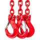 Láncos felfüggesztés szem-3 kampó 80 o. rövidítővel (5 m, 4250/3000 kg, 8 mm)
