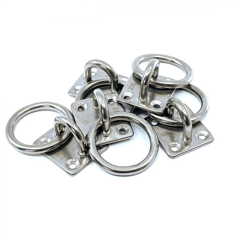 Rozsdamentes acél lemez szemmel és gyűrűvel 35 mm