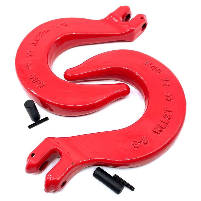 Öntödei kampó láncra 80 o. piros 8mm