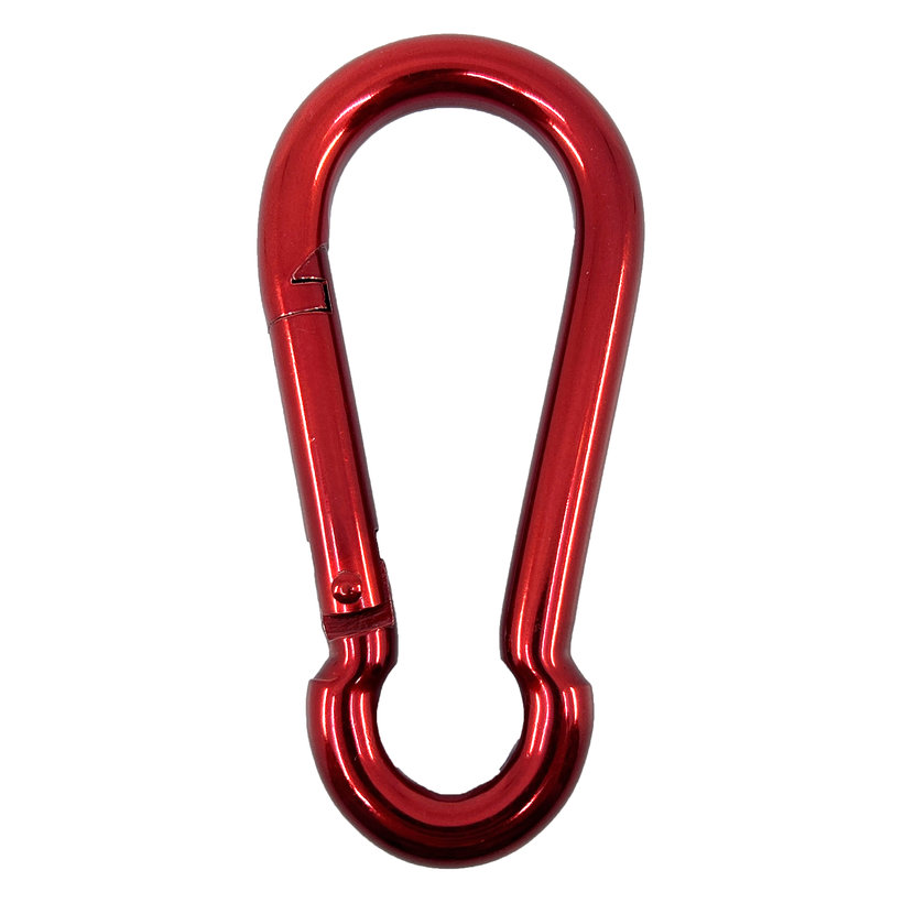 Tűzoltó karabiner DIN 5299C piros 9mm