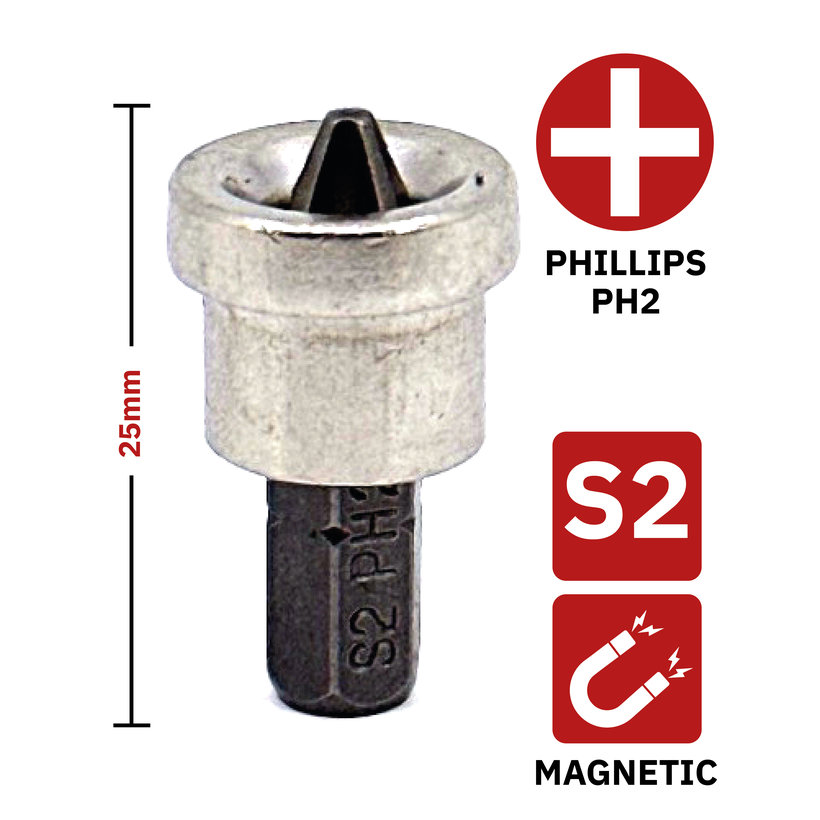 Gipszkarton bit PH2x25 mm