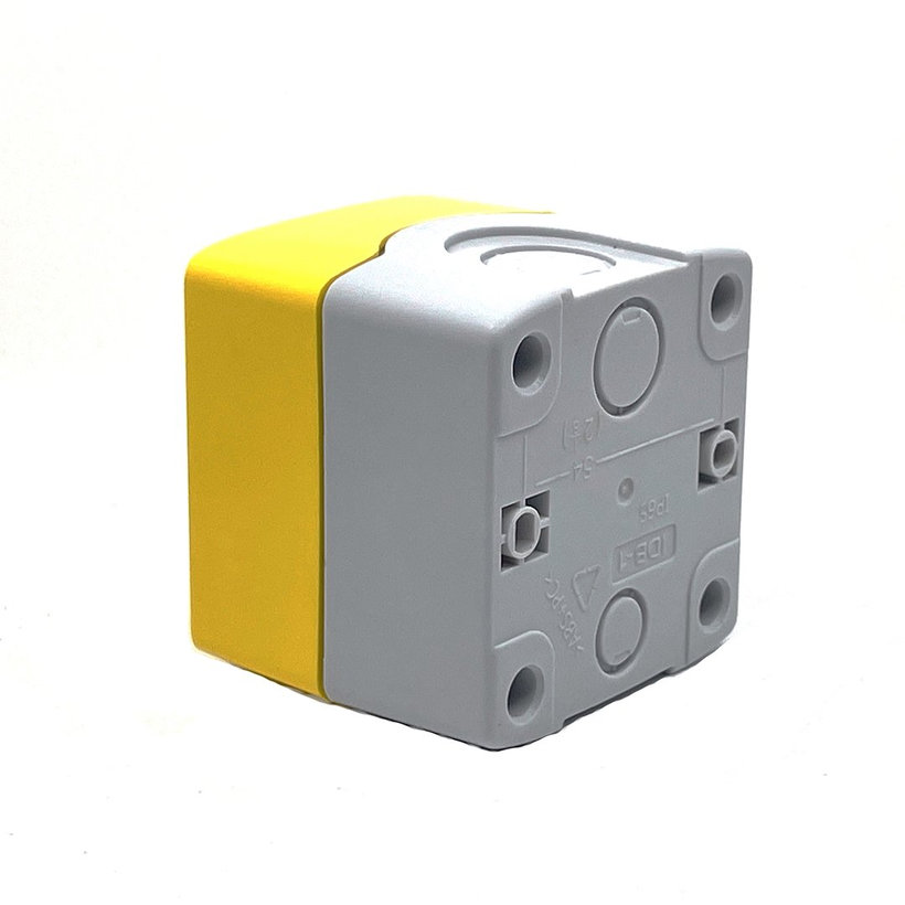 Összeállított tokozat nyomógombokhoz, sárga, 1-es