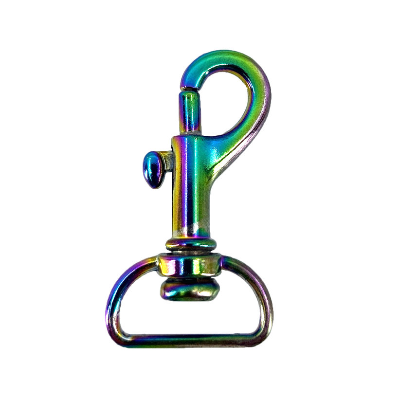 Forgó karabiner szivárványos 42x20mm