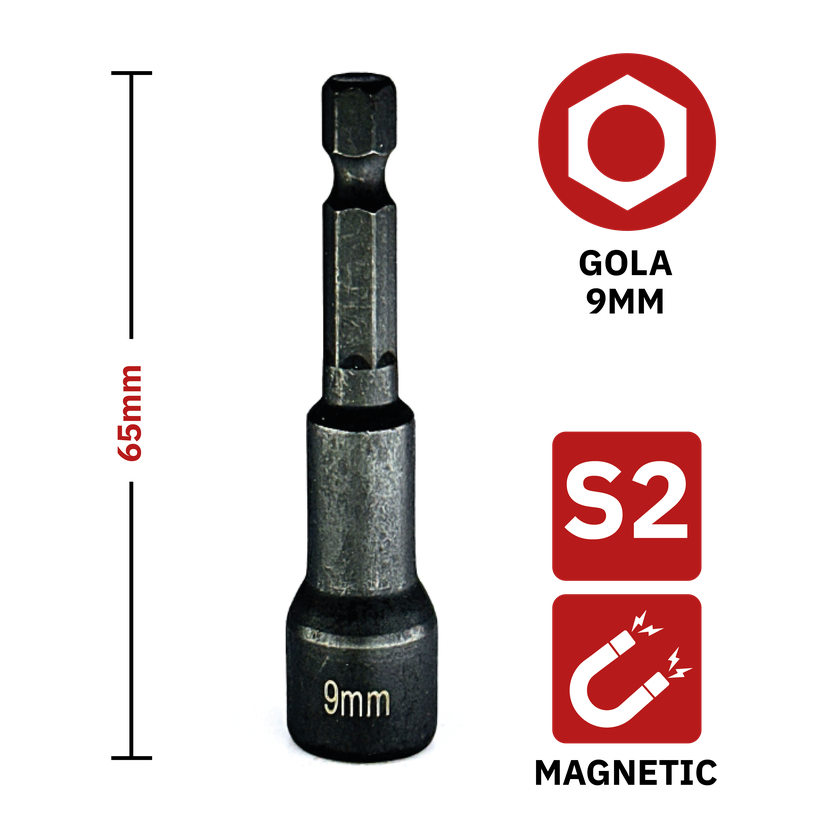 Gola fej mágneses 9x65 mm
