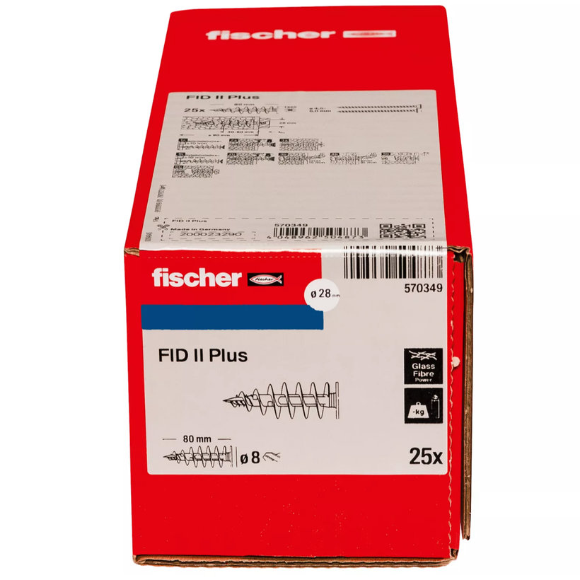 Spirál szigetelő dübel FID II Plus 80 mm