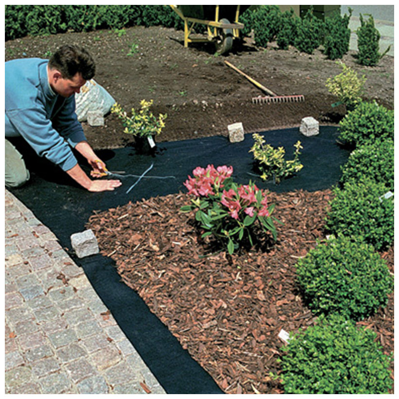 Fekete nem szőtt textília 1,6x5m 50g/m²