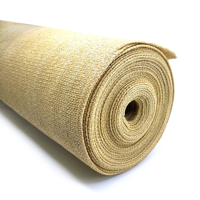 Árnyékoló háló, homoksárga 95% - hosszúság 10m - magasság 1,5m