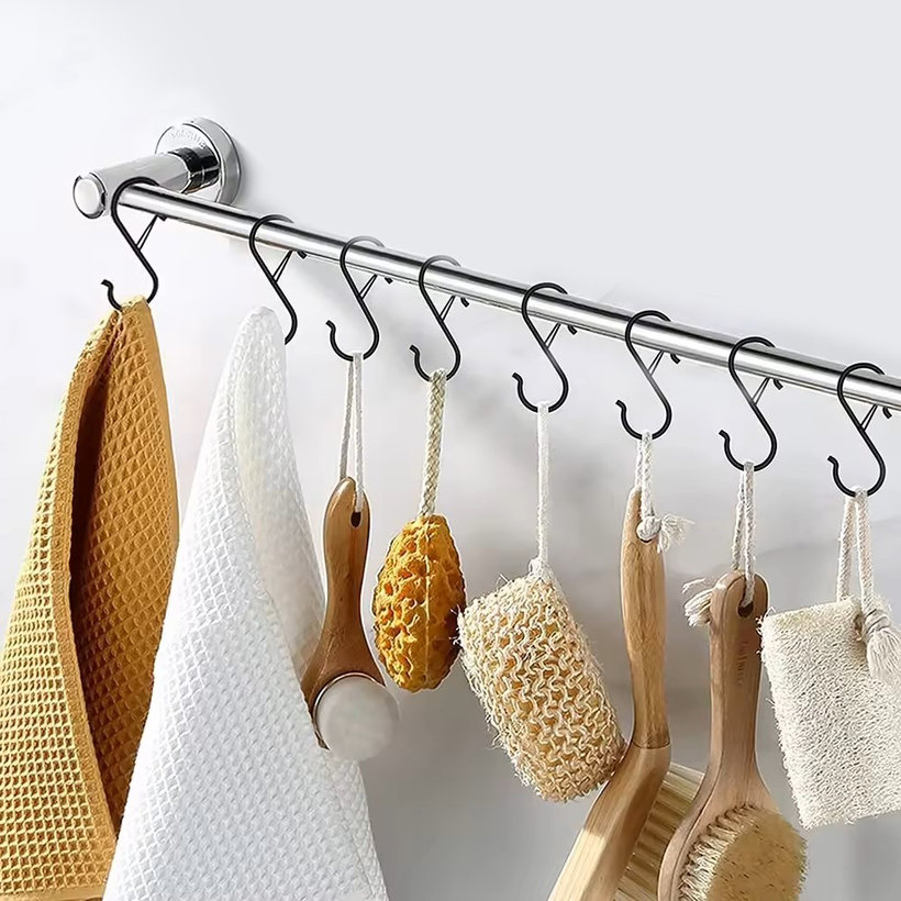 S-kampó biztosítékkal - fekete