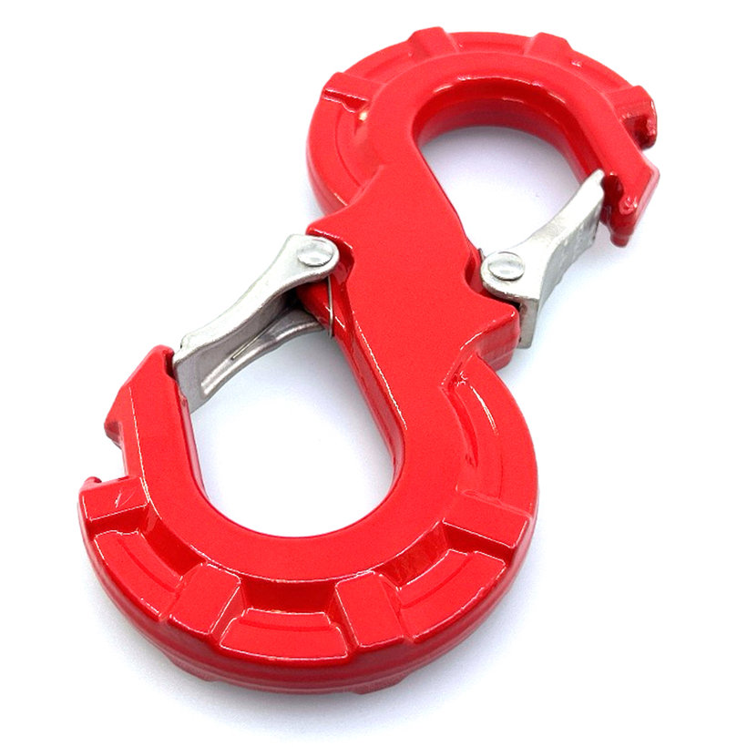 S-kampó biztonsági zárral offroad-hoz piros