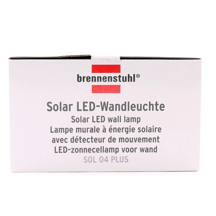 Szolár LED fali lámpa PIR mozgásdetektorral fekete