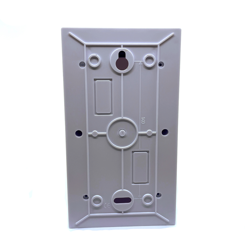 Falon kívüli elosztódoboz, füstszínű ajtóval, N/PE sínnel 110x200x70mm