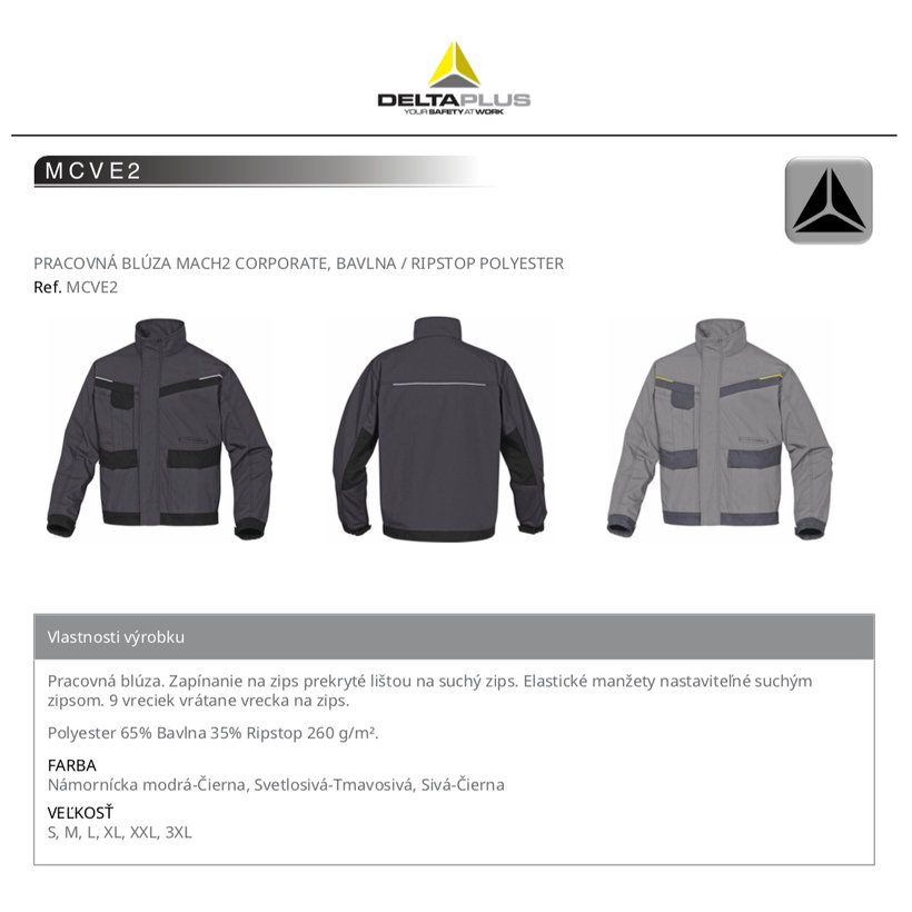 MACH2 CORPORATE munkakabát világosszürke 3XL