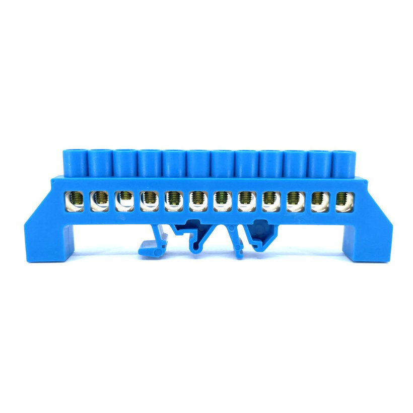 Szigetelt földelősín N, kék 12P