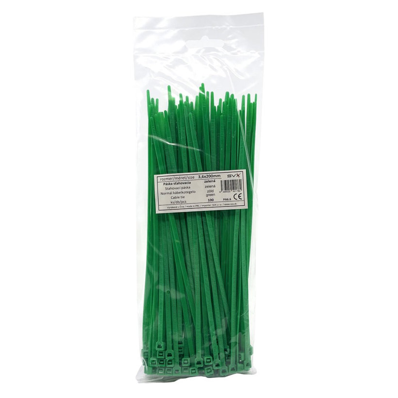 Kábelkötegelő zöld 4,8x450mm